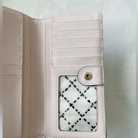 Kate Spade crosshatch leather bifold wallet: baby pink - Picture 5 of 5